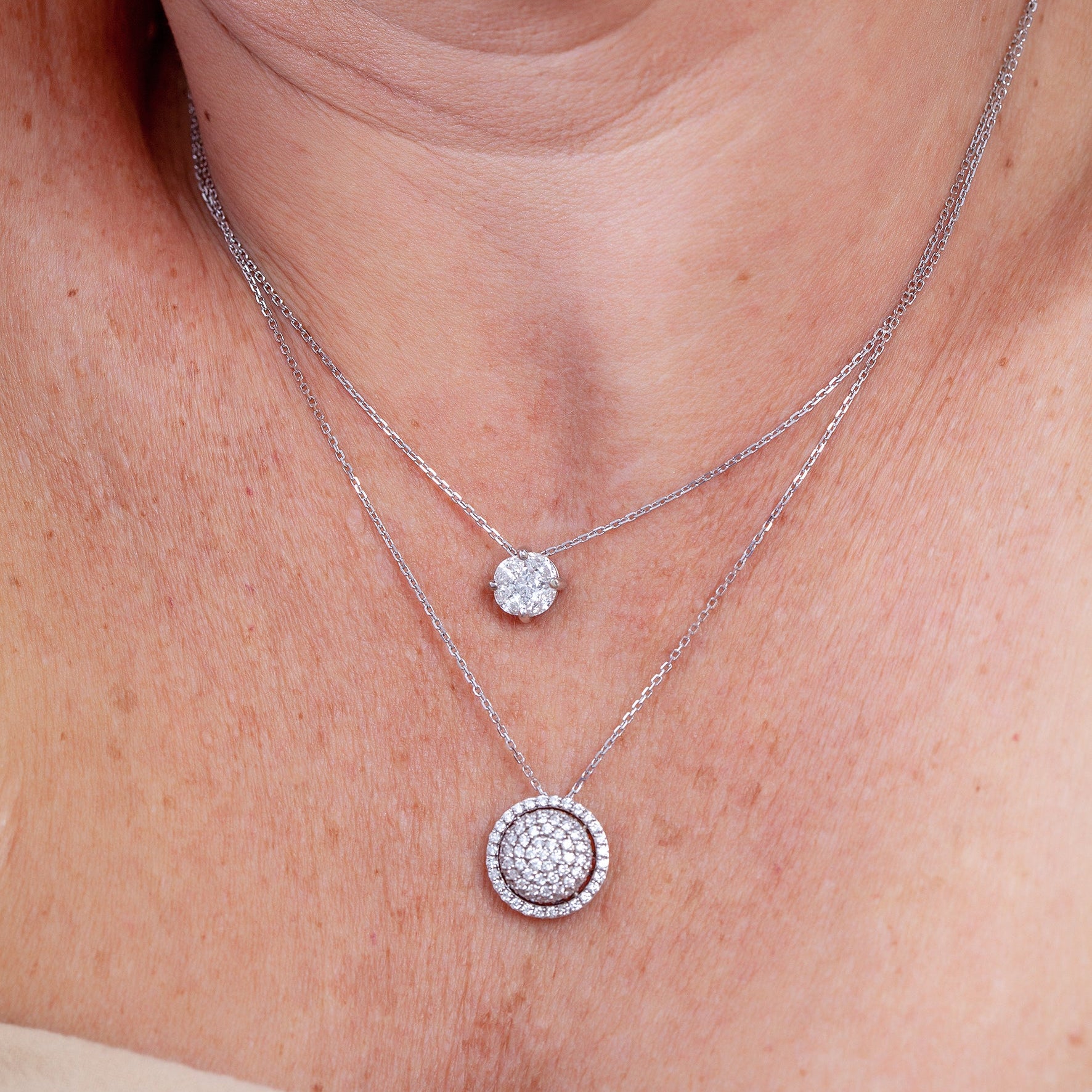 Colar diamantes pavê