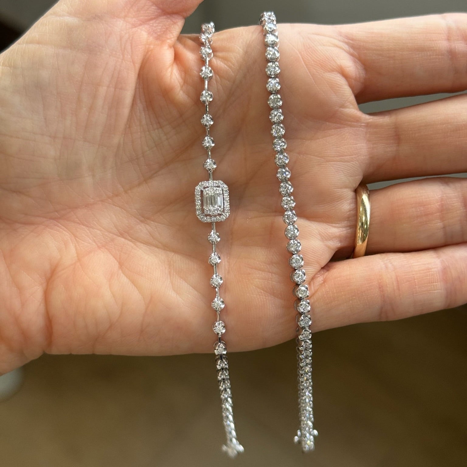 Pulseira riviera caixa coroa 5 pontos