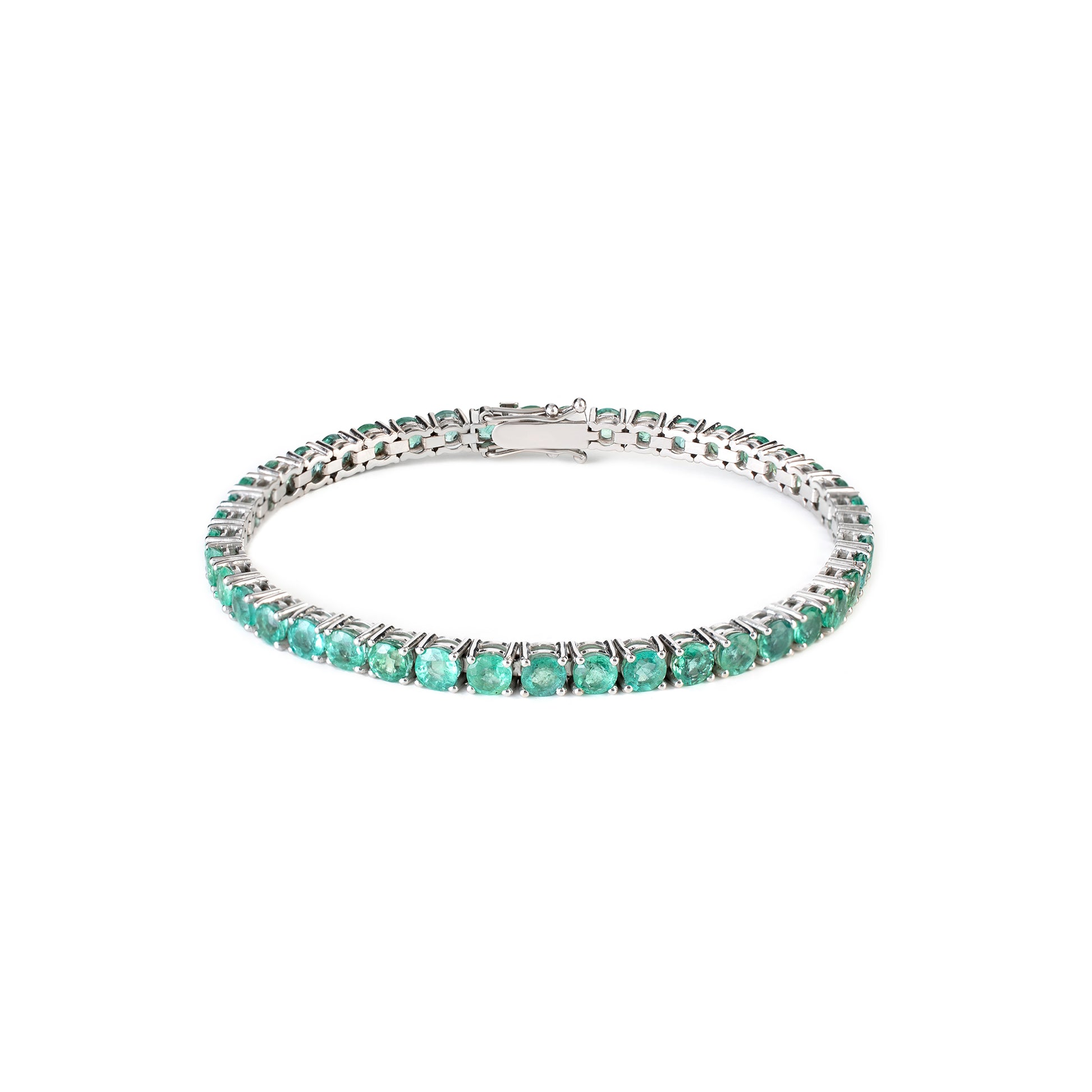 Pulseira riviera esmeraldas 12 pontos