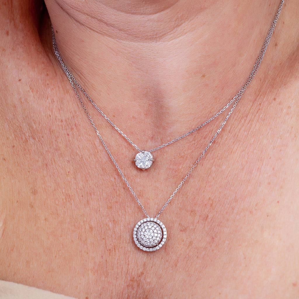 Colar diamantes pavê