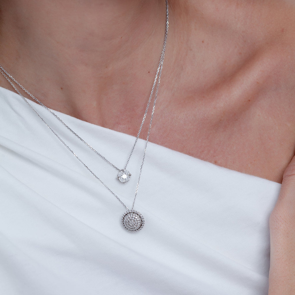 Colar diamantes pavê