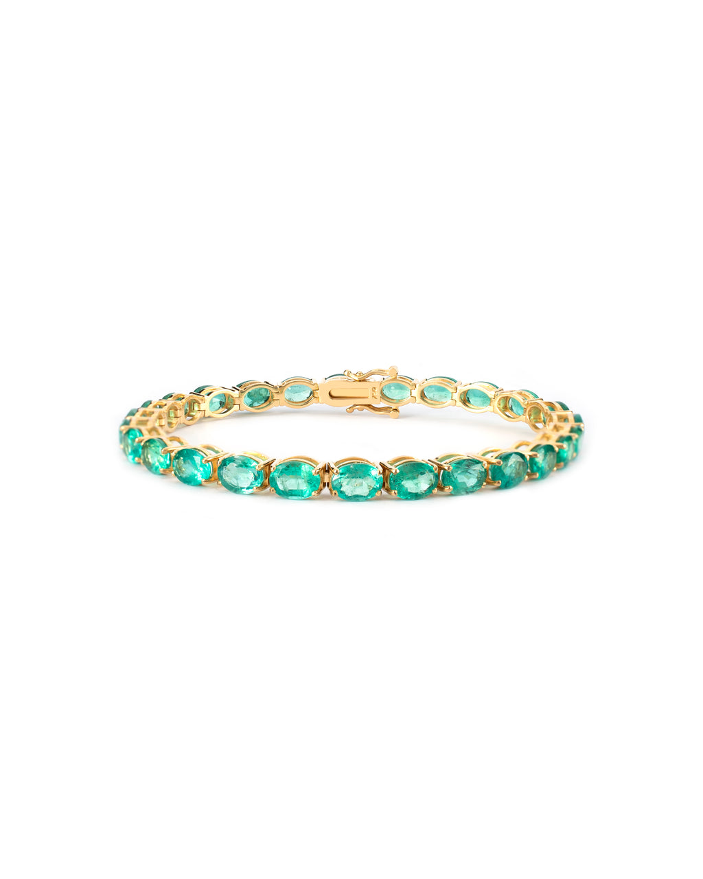 Riviera Bracelet with Oval Emeralds