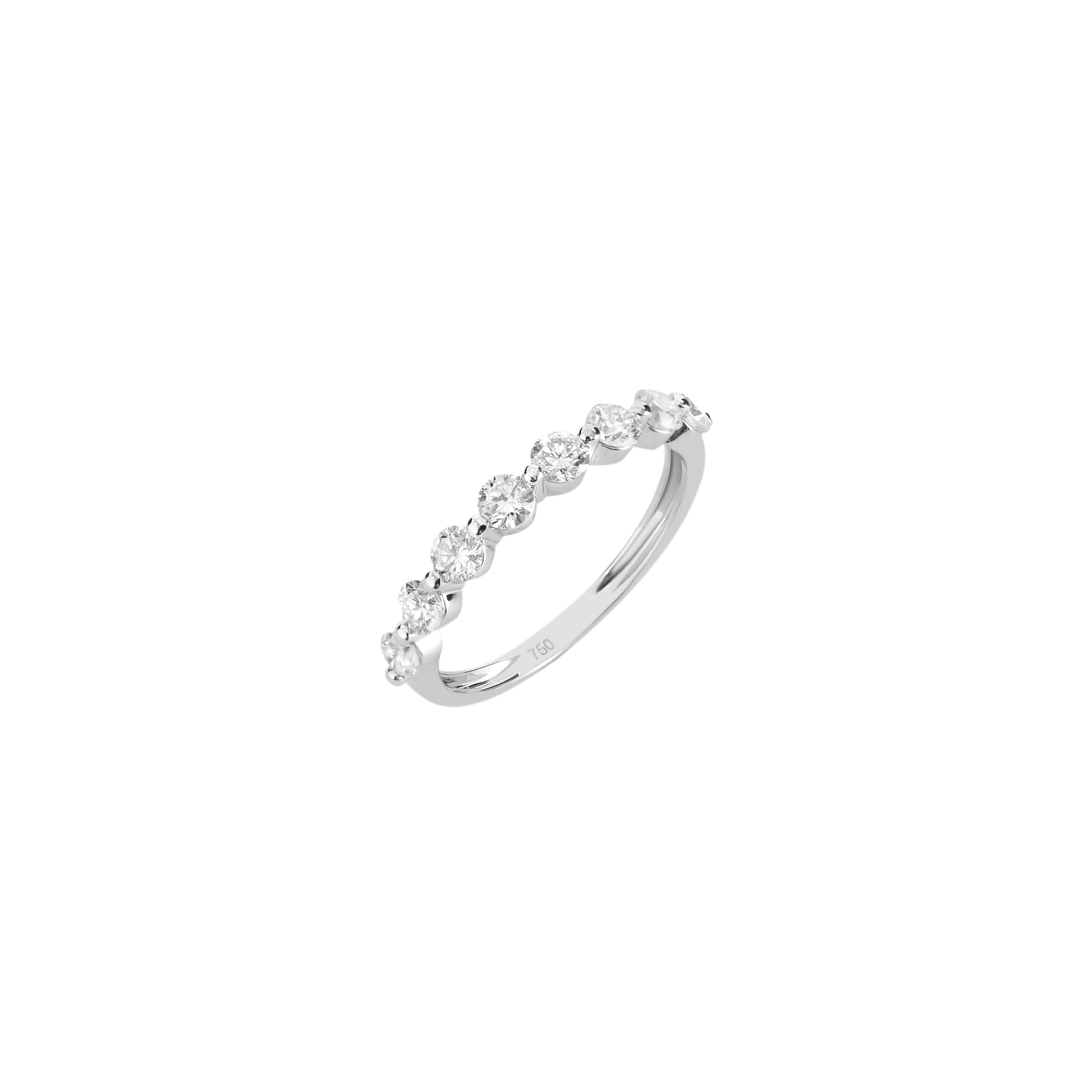 Clara half-eternity ring