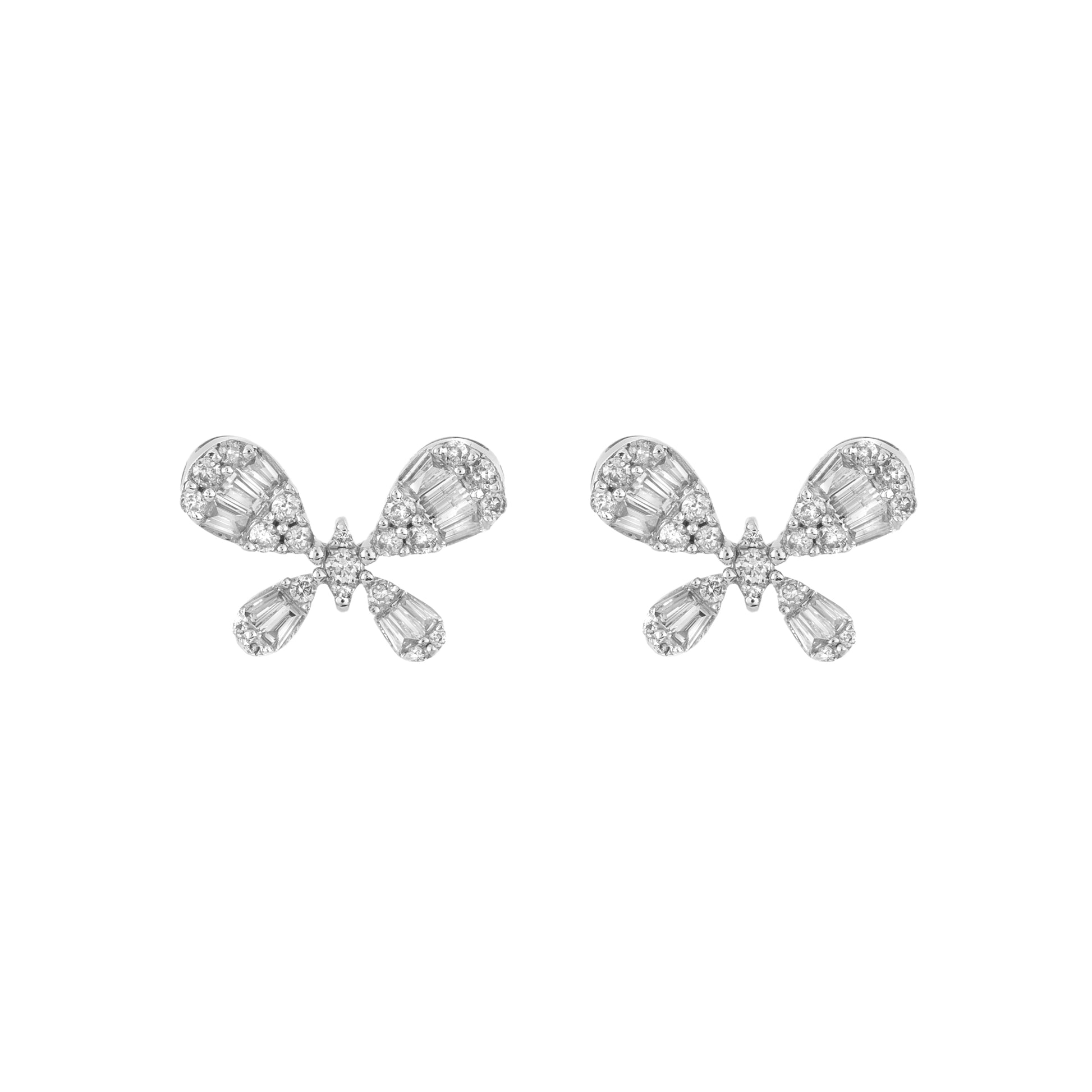 Brinco borboleta com diamantes