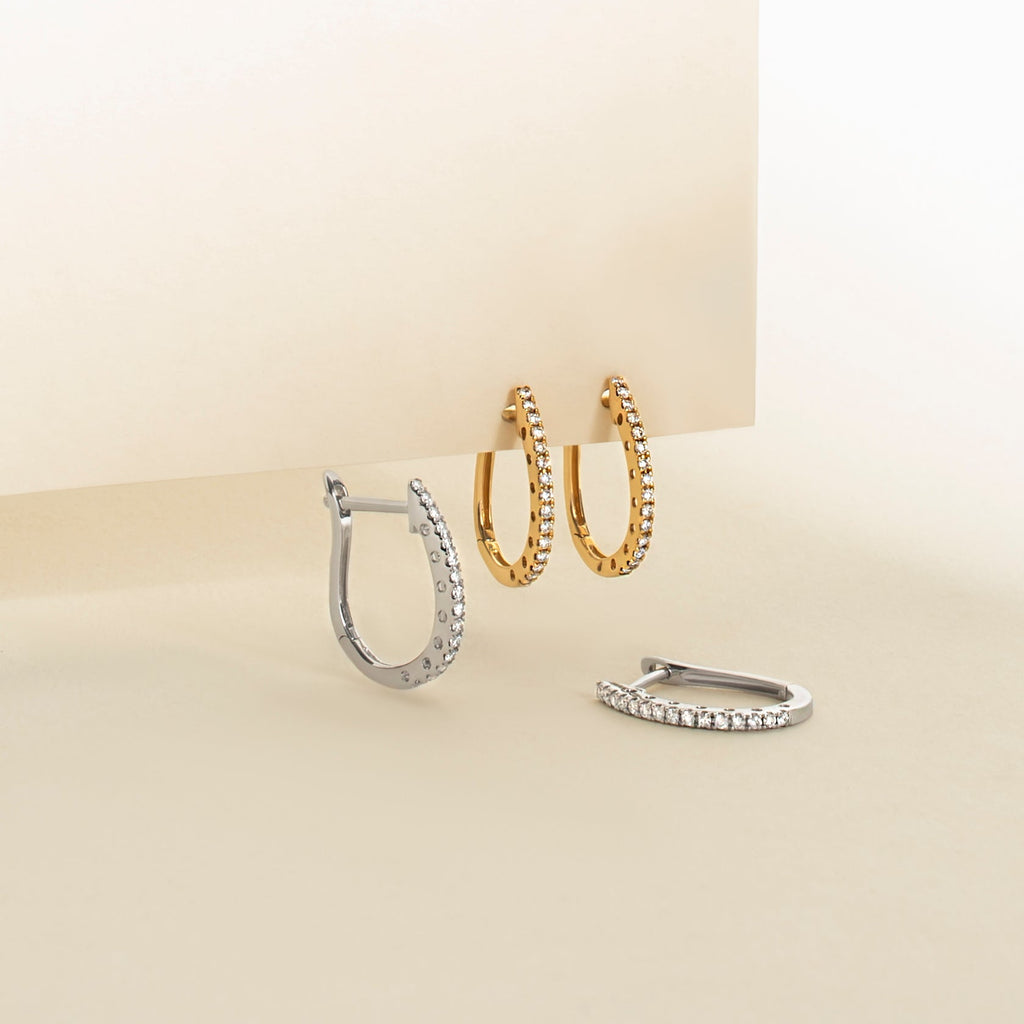 Argola Slim com diamantes