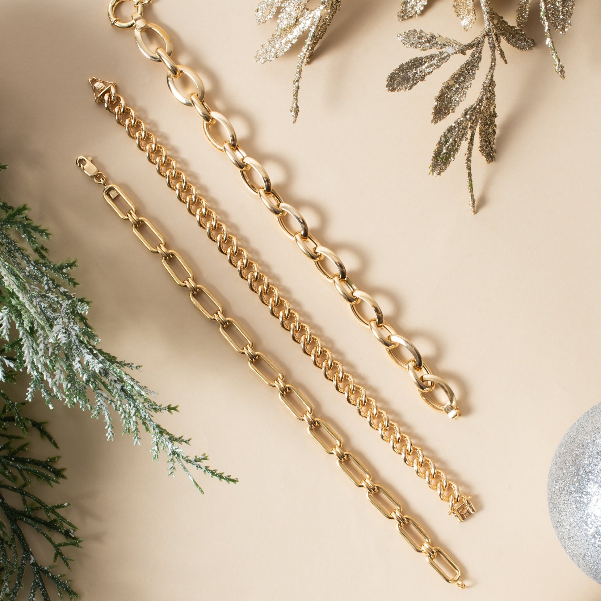 Pulseira elos retangulares