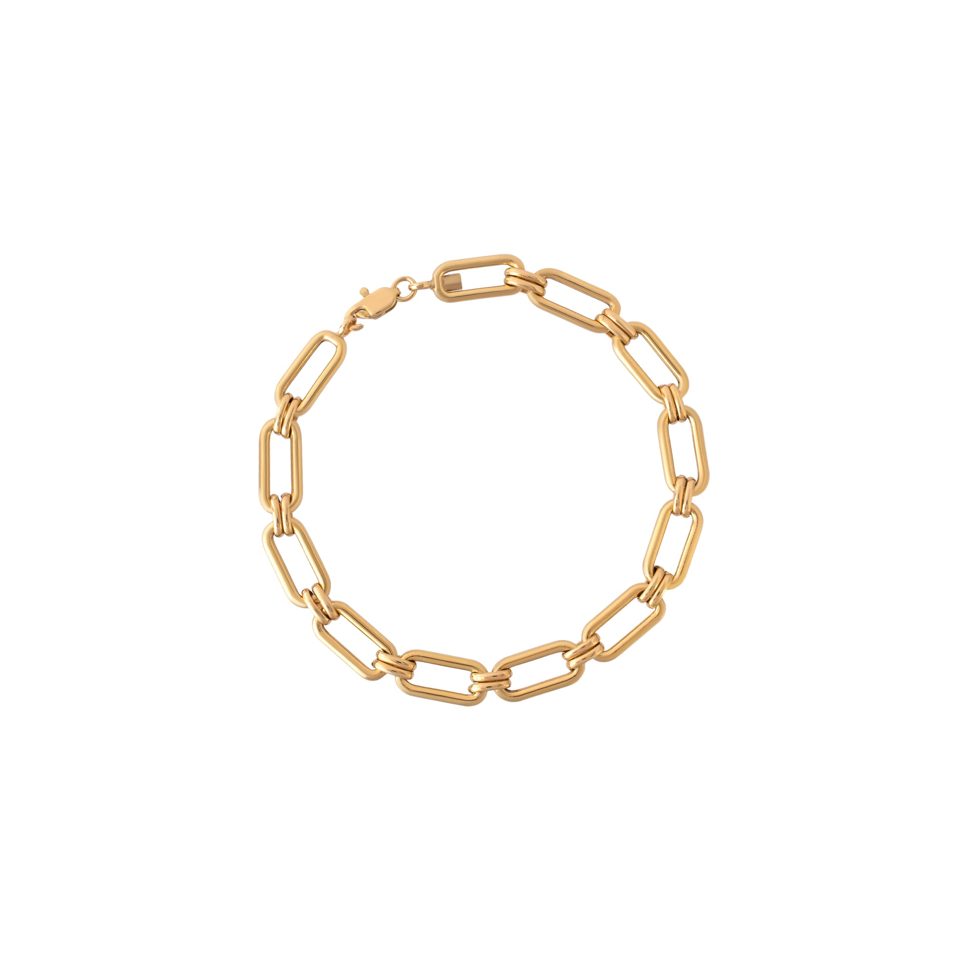 Pulseira elos retangulares