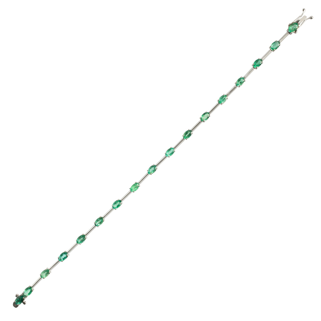 Pulseira Riviera Espaçada Esmeraldas