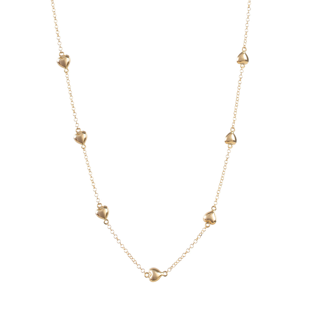 Colar corações espaçados