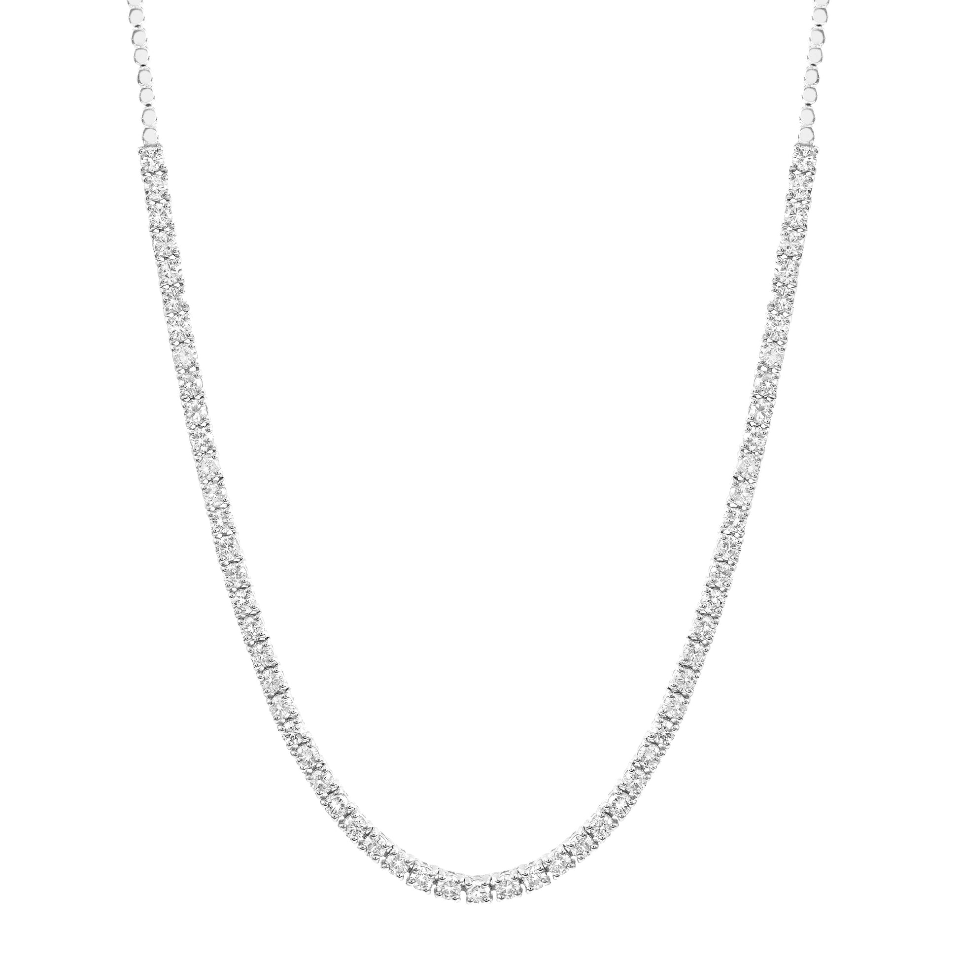 Colar Meia Riviera diamantes 5 pontos