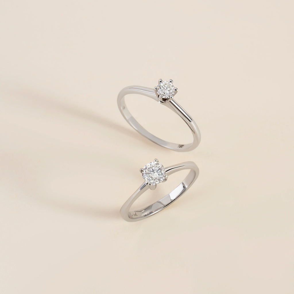 25-point Solitaire Ring