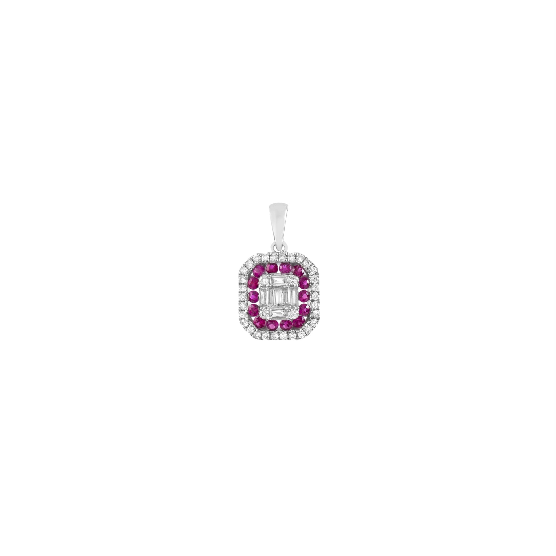 Ruby Square Pendant